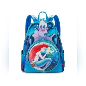Disney Loungefly LITTLE MERMAID 35th Anniversary Glow-in-the-Dark Mini Backpack